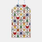 Feestelijke kerstsymbool gepersonaliseerd cadeaulabel (Voorkant)