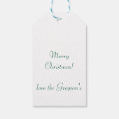 Feestelijke kerstsymbool gepersonaliseerd cadeaulabel (Achterkant)