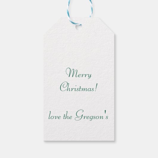 Feestelijke kerstsymbool gepersonaliseerd cadeaulabel (Achterkant)