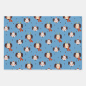 feestelijke kersttekenfilms inpakpapier vel (Voorkant)