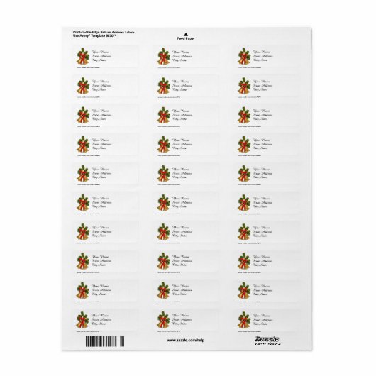 Feestelijke kersttemplate, etiket (Full Sheet)