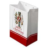 Feestelijke Kerstthema Notenkraker Medium Cadeauzakje (Voorkant Gekanteld)