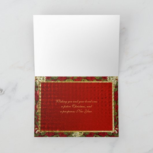 Feestelijke kersttraditie feestdagen kaart (Binnen)