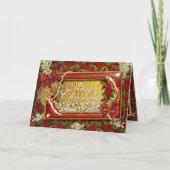 Feestelijke kersttraditie feestdagen kaart (Voorkant)