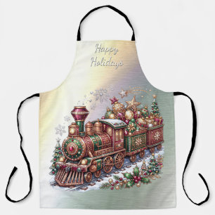 Feestelijke Kersttrein Vakantie Schort