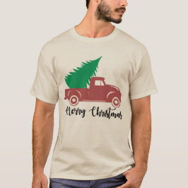 feestelijke kersttruck en boom t-shirt