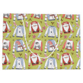 Feestelijke kersttruien en -kousen groot cadeauzakje (Achterkant)