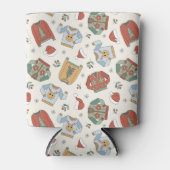 Feestelijke Kersttruien en Petten Patroon Blikjeskoeler (Voorkant)