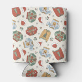 Feestelijke Kersttruien en Petten Patroon Blikjeskoeler (Achterkant)