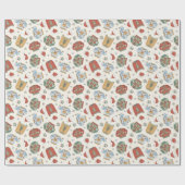 Feestelijke Kersttruien en Petten Patroon Cadeaupapier (Vlak)