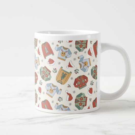 Feestelijke Kersttruien en Petten Patroon Grote Koffiekop (Rechts)