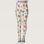 Feestelijke Kersttruien en Petten Patroon Leggings (Voorkant)