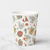 Feestelijke Kersttruien en Petten Patroon Papieren Bekers (Rechts)