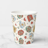 Feestelijke Kersttruien en Petten Patroon Papieren Bekers (Voorkant)