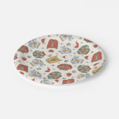 Feestelijke Kersttruien en Petten Patroon Papieren Bordje (Gekanteld)