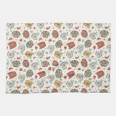 Feestelijke Kersttruien en Petten Patroon Theedoek (Horizontaal)
