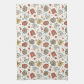 Feestelijke Kersttruien en Petten Patroon Theedoek (Verticaal)