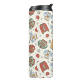 Feestelijke Kersttruien en Petten Patroon Thermosbeker (Gedraaid links)