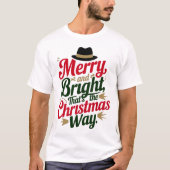 Feestelijke kersttypografie met Pet Design T-shirt (Voorkant)