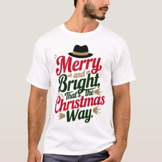 Feestelijke kersttypografie met Pet Design T-shirt