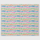 Feestelijke kersttypografie Moderne vakantie Cadeaupapier (Vlak)