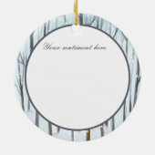 feestelijke kerstuil voegt gevoel toe keramisch ornament (Achterkant)