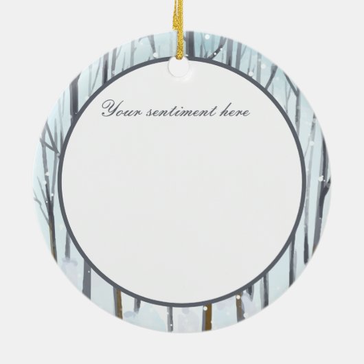 feestelijke kerstuil voegt gevoel toe keramisch ornament (Achterkant)