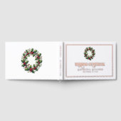 Feestelijke kerstvakantie bruiloft gastenboek (Volledig)