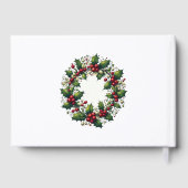 Feestelijke kerstvakantie bruiloft gastenboek (Achterkant)