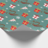 Feestelijke Kerstvakantie  Cadeaupapier (Hoek)
