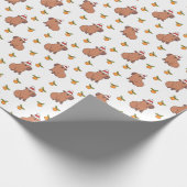 Feestelijke kerstvakantie Capybara Cadeaupapier (Hoek)