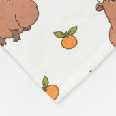 Feestelijke kerstvakantie Capybara Fleece Deken (Hoek)