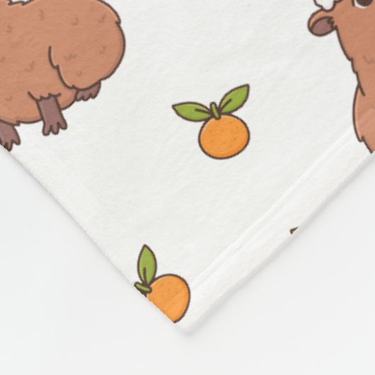 Feestelijke kerstvakantie Capybara Fleece Deken (Hoek)