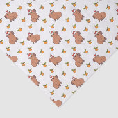 Feestelijke kerstvakantie Capybara Tissuepapier (Detail)