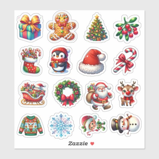 Feestelijke Kerstvakantie Cheer & Season Fun 🎄✨ Sticker (Vel)