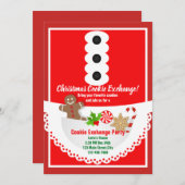 Feestelijke kerstvakantie Cookie Exchange Party Kaart (Voorkant / Achterkant)