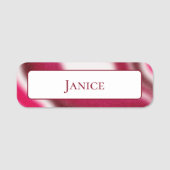 Feestelijke Kerstvakantie Cool Red Modern Custom Naamplaatje (Voorkant)