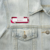 Feestelijke Kerstvakantie Cool Red Modern Custom Naamplaatje (In situ)