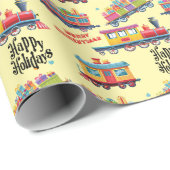 Feestelijke Kerstvakantie Custom Wrapping Paper Cadeaupapier (Rol Hoek)