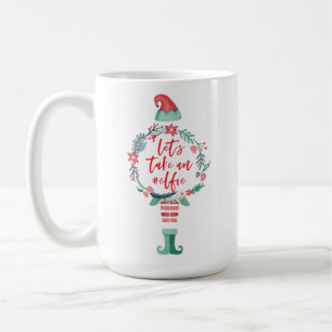 Feestelijke kerstvakantie Elf Laten we een #Elfie  Koffiemok