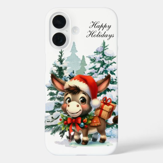 Feestelijke Kerstvakantie ezel Case-Mate iPhone Case (Achterkant)