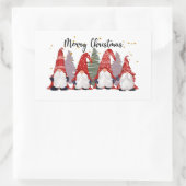 Feestelijke Kerstvakantie Gnoom Vierkante Sticker (Tas)
