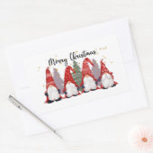 Feestelijke Kerstvakantie Gnoom Vierkante Sticker (Envelop)