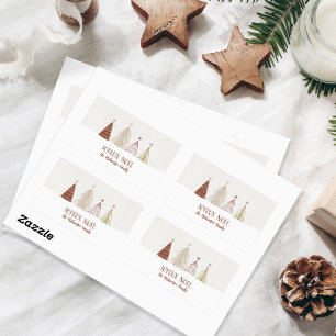Feestelijke Kerstvakantie Joyeux Noel Feest Chic   Rechthoekige Sticker