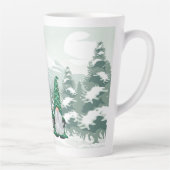 feestelijke kerstvakantie kabouter latte Mok (Rechts)