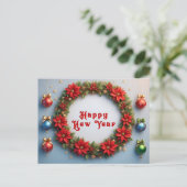 Feestelijke kerstvakantie Lijst Feestdagenkaart (Staand voorkant)