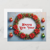 Feestelijke kerstvakantie Lijst Feestdagenkaart (Voorkant / Achterkant)