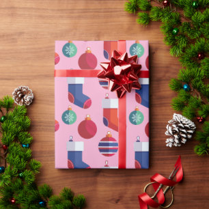 Feestelijke kerstvakantie op maat cadeaupapier