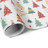 feestelijke kerstvakantie op maat cadeaupapier (Rol Hoek)