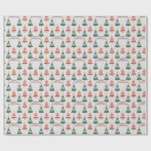 feestelijke kerstvakantie op maat cadeaupapier (Vlak)